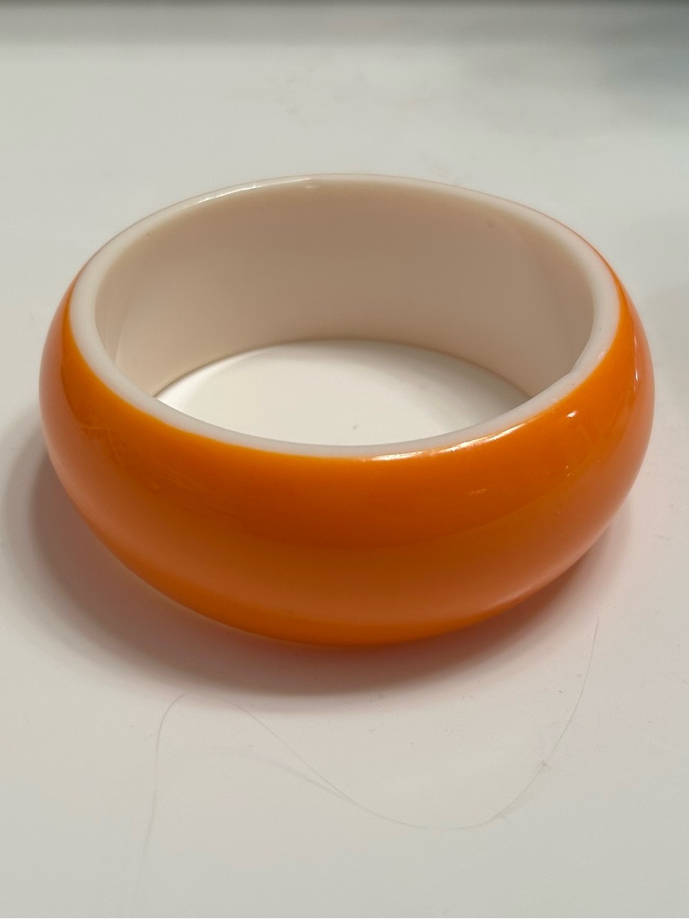 Vintage (70s) Orange chunky Bangle Bracelet- (never worn)